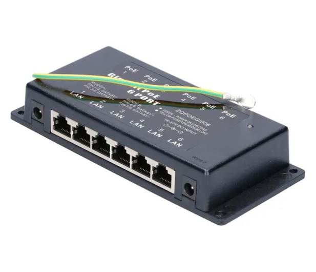ExtraLink 6 Portowy Gigabit PoE Injector 6x 1000Mb/s RJ45 - 1541570 - zdjęcie 3